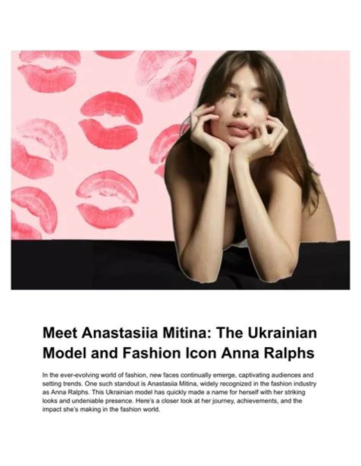 Anna Ralphs: Ukrainian Actress & Model - Bio, Facts & More