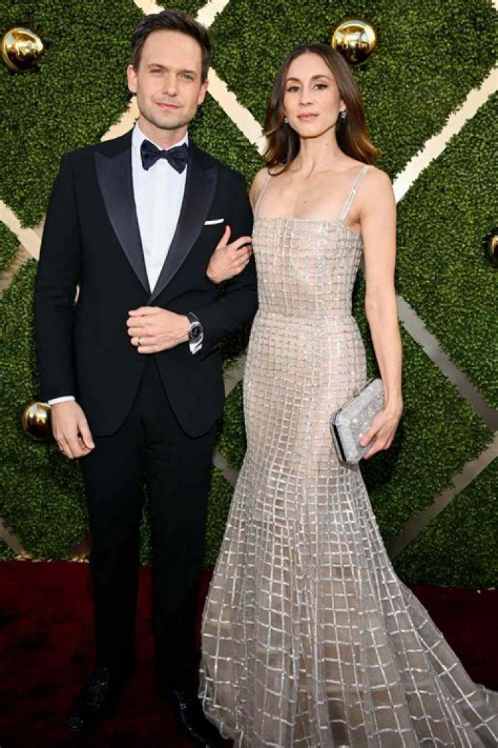 Red Carpet Alert! Patrick J. Adams & Wife at Globes!